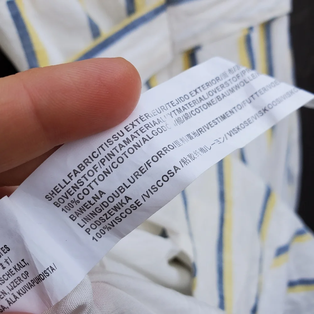 J.O.A Striped Ruffle Faux Wrap Midi Dress - Picture 8 of 8